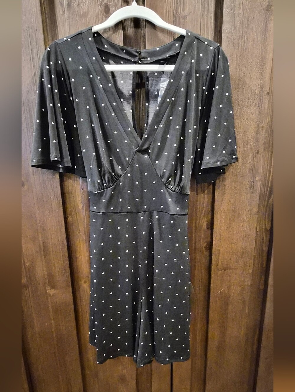Torrid Black Polka Romper